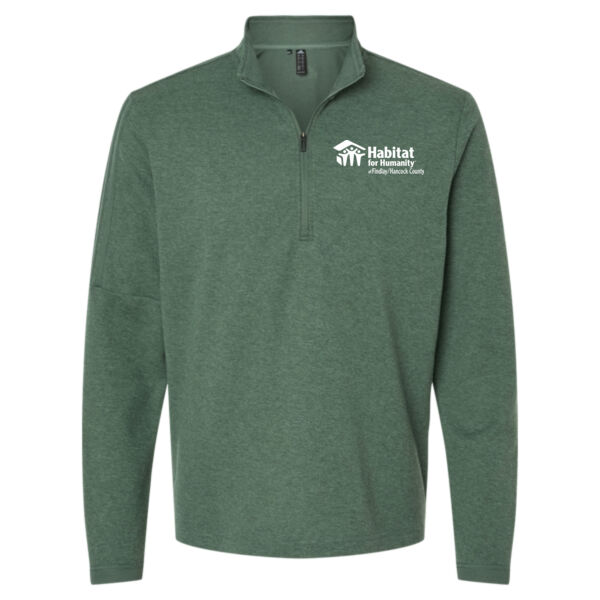 Adidas Men's 3-Stripes Quarter-Zip Sweater Pullover - Embroidered Logo Thumbnail