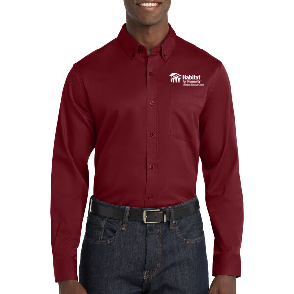 Port Authority Long Sleeve SuperPro React Twill Shirt - Embroidered Logo Thumbnail