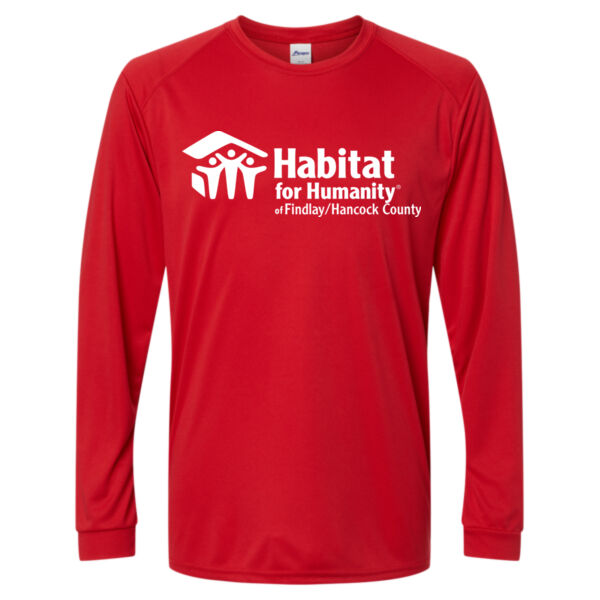 VOLUNTEER TEE - Paragon Unisex Long Islander Performance Long Sleeve T-Shirt - Printed Logos Thumbnail