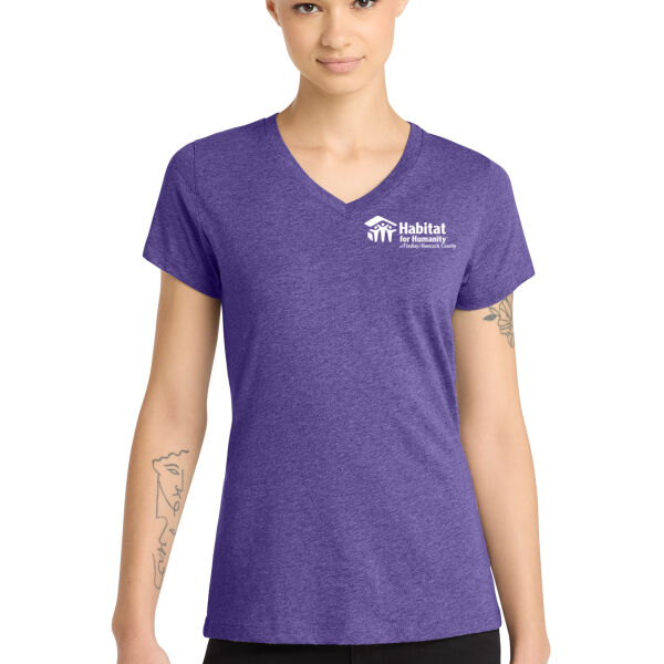 District Women's Perfect Blend CVC V-Neck - Printed Logo Thumbnail