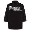 Ten Pearl Button Black Chef Coat Thumbnail